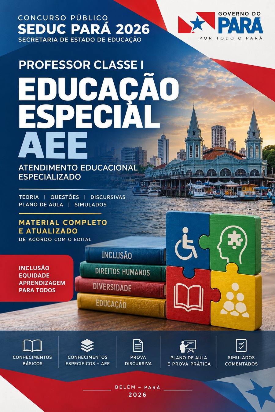 Capa de Educação Especial AEE - SEDUC Pará 2026